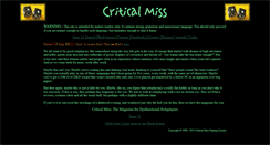 Desktop Screenshot of criticalmiss.com
