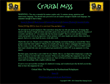 Tablet Screenshot of criticalmiss.com